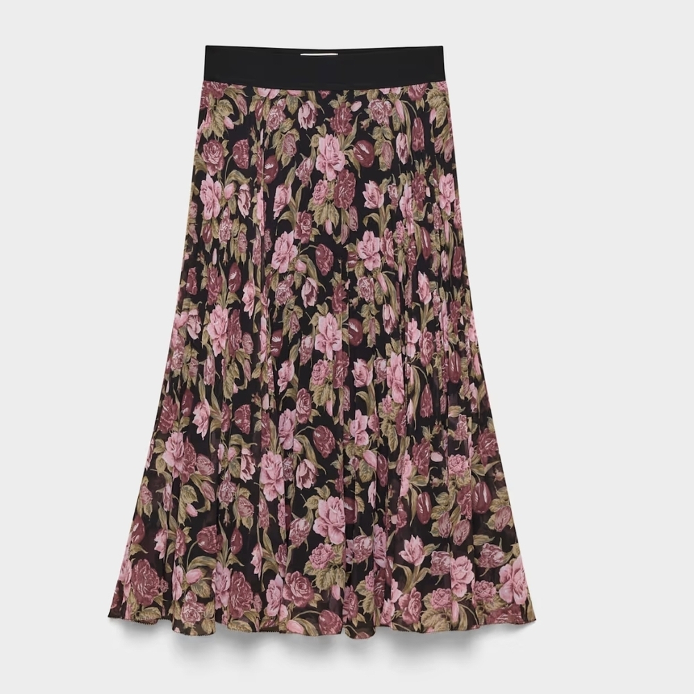 Wilfred Twirl Pleated Skirt Floral Print Pleated Skirt